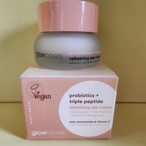 NIB Glow Oasis Vegan Eye Cream Probiotics + Triple Peptide